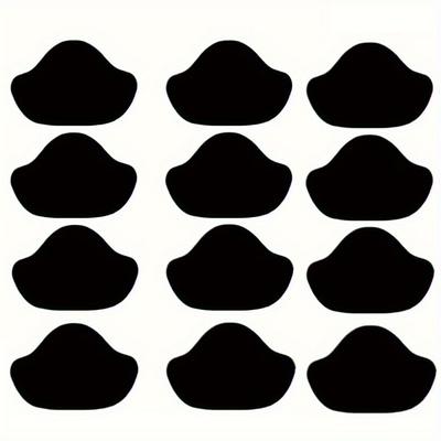 TEMU 12pcs/6pairs Self-adhesive Suede Heel Patches, Shoe Repair Protector Pads, Anti-wear Foot Care Inserts, Non-woven Material Heel Cushion Stickers