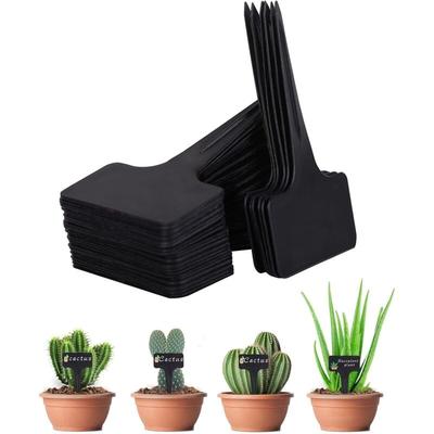 100 Stück Pflanzenetiketten, wasserdichte Gartenetiketten, T-förmige Kunststoff-Pflanzenetiketten, Image