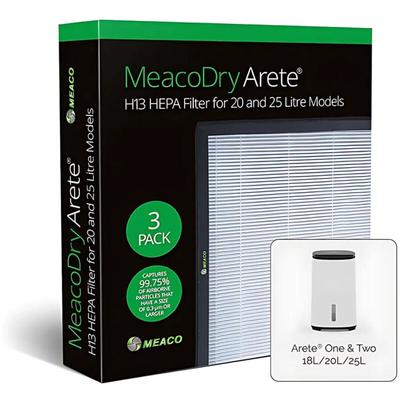 Meaco - HEPA-Filter Dry Arete® H13, Luftreiniger de, hoher Wirkungsgrad zur Entfernung von