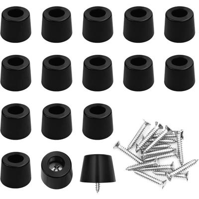 16 Gummifüße mit Schrauben, Schraubbar Rubber Base für Möbel, Racks, Koffer, Türstopper - 32x25x20mm Image