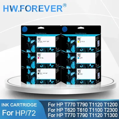 Original New For HP72 72B Ink Cartridge For HP Designjet T610 T620 T770 T790 T795 T1100 T1120 T1200 T1300 T2300 Printer Ink Tank