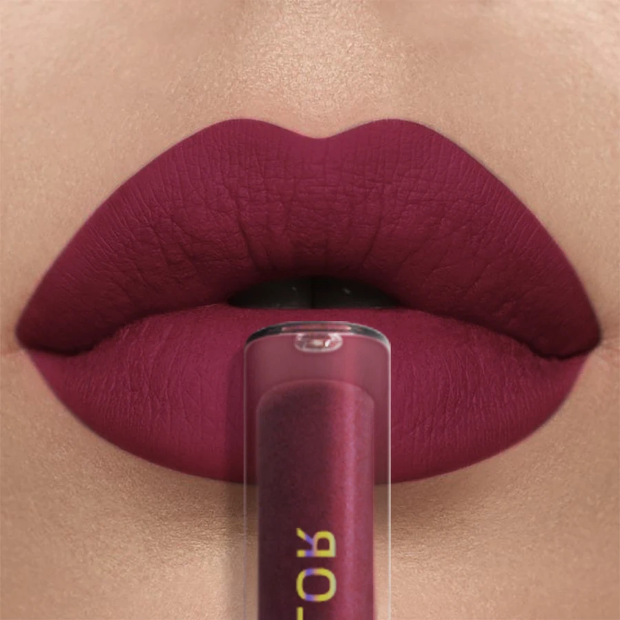 Sexy Samt-Lipgloss, matt, flüssiger Lippenstift, Schönheit, Lipgploss, rot, nackt, Lippentönung, wasserdicht, Lippenglasur, Make-up, Lippenfüller, Lippenöl Image