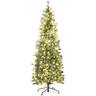 Albero di Natale Alto 180cm Innevato con 240 Luci led e 618 Rami - Homcom