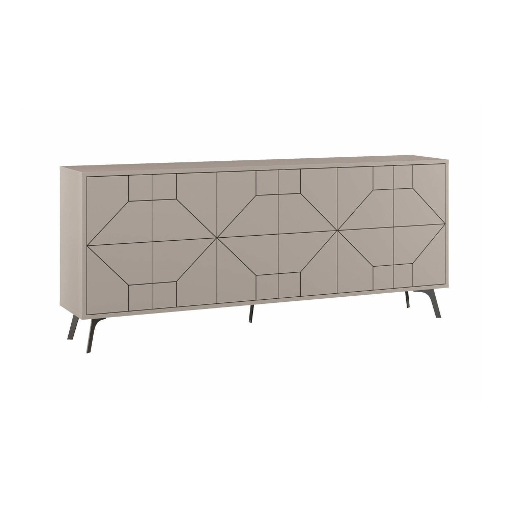 Buffet effet bois ciment 184x35 cm