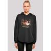 Kapuzenpullover F4NT4STIC "Weihnachten Hippie Santa And Reindeer", Damen, Gr. M, schwarz, Obermaterial: 100% Baumwolle, casual, oversize, Langarm, Pullover, Premium Qualität, Weihnachts-Kollection
