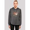 Kapuzenpullover F4NT4STIC "Weihnachten Hippie Santa And Reindeer", Damen, Gr. M, grau (charcoal), Obermaterial: 100% Baumwolle, casual, oversize, Langarm, Pullover, Premium Qualität, Weihnachts-Kollection