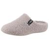 Pantoffel VERBENAS "YORK GALES", Damen, Gr. 37, grau (helltaupe), Textil, klassisch, Schuhe, Pantoffel, Hausschuh, Homeslipper zum Schlupfen