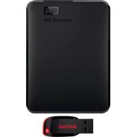 WD externe HDD-Festplatte Elements Portable, schwarz, 4 TB, Festplatten