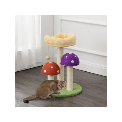 THE LICKER STORE Pixie Cottage 22.5-in 3-Tier Sisal Mushroom Cat Tree