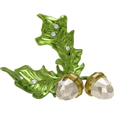 Dekofigur SWAROVSKI "Kristallfigur Sammelfigur Idyllia Eiche", grün (grün,braun), Dekofiguren, B/H/T: 4,11cm x 4,98cm x 6,44cm, Eichel, Swarovski Kristall, Metall, Swarovski Kristall, B:4,11cm H:4,98cm T:6,44cm Image