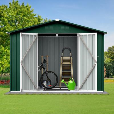 6ftx8ft Metal garden sheds outdoor storage sheds