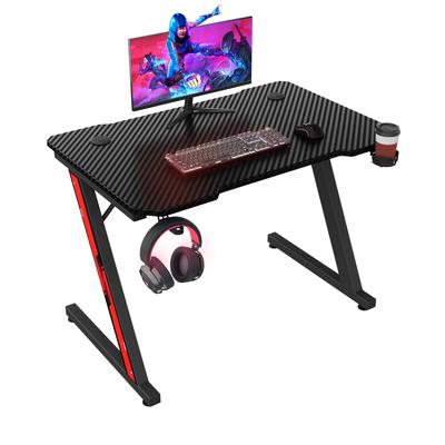 TEMU Desk Gaming Computer Gamer Desk Table With Cup Holder And Headphone Holder Image