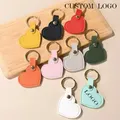 Nome personalizzato Logo Portachiavi creativo in pelle alla moda con cuore d'amore Portachiavi con ciondolo Portachiavi per uomo e donna Portachiavi con anello regalo