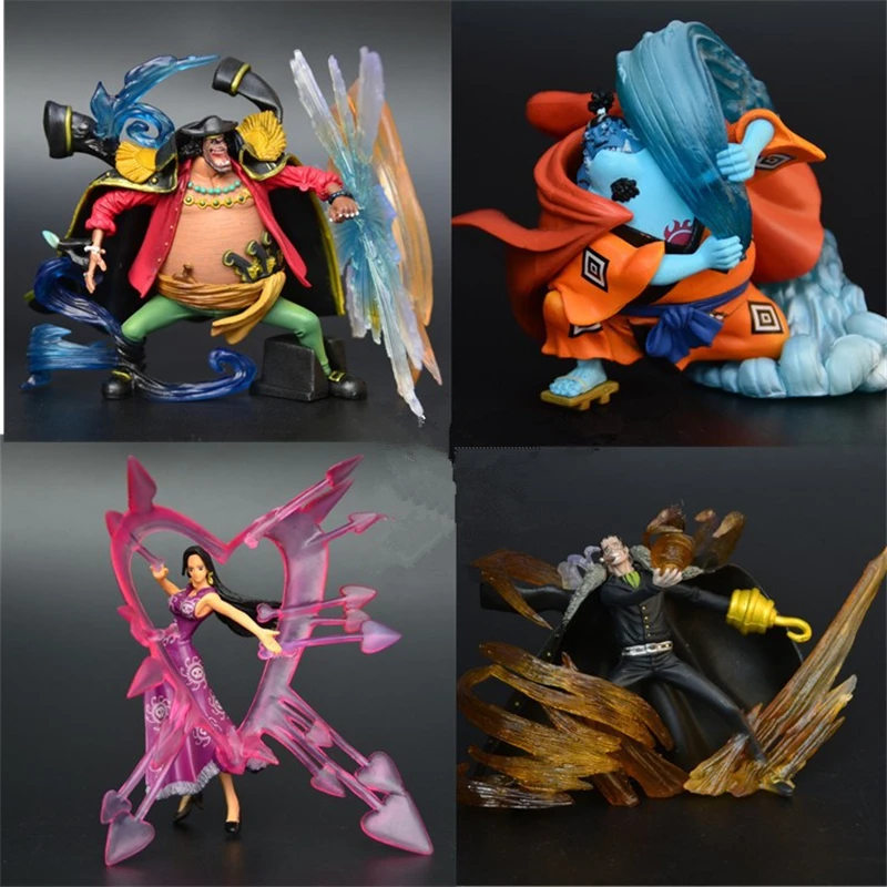 Anime One Piece Boa Hancock Jinbe Marshall D Teach Sir Crocodile PVC Action Figures modello da collezione giocattoli per bambini bambola 4 pz/set
