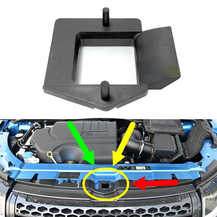 Per Land Rover Evoque Discovery Sport Range Rover Sport Jaguar XF cofano motore serratura guarnizione cofano serratura in plastica nera staffa