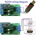 Interfaccia porta seriale relè 2 IN 1 RS232 TTL232 UART Switch PC USB MCU per Smart Home Garage Door Car Alarm Farm Motor