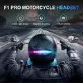 Il più nuovo interfono Moto Fodsports F1 Pro con luci a LED casco auricolare Bluetooth per 2 piloti Moto Comumicador, Radio FM