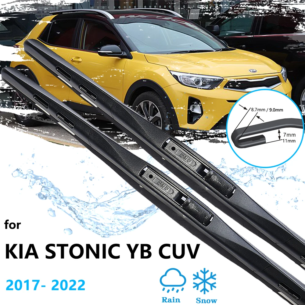 2x Per Kia Stonic KX1 YB CUV 2017 2018 2019 2020 2021 2022 Spazzole Tergicristallo Set Parabrezza Parabrezza Taglierina Accessorio Auto U J Gancio