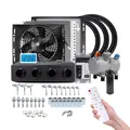 Compressore aria condizionata elettrico automatico universale a 4 fori 12V 24V per auto Van Street Rod Hot Classic A/C condizionatore/evaporatore