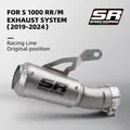 Escape Silent Moto can pot, tubo di scarico Moto slip-on Mid Link, BMW S1000RR M1000RR 2019-2024,