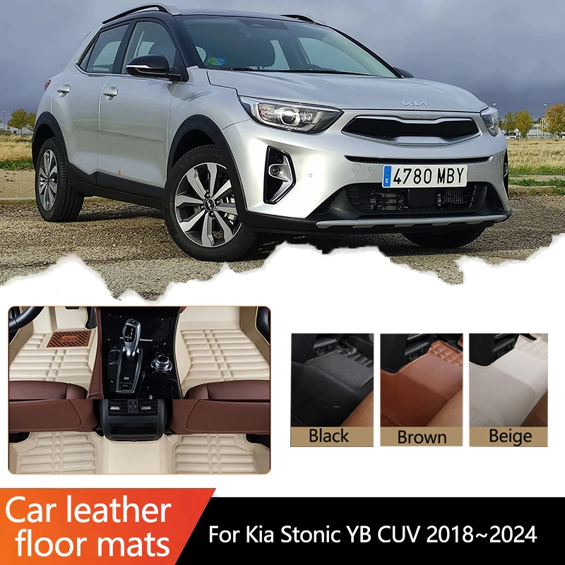 LHD Per Kia Stonic YB CUV 2018 ~ 2024 2019 2020 2021 Tappetini per auto Tappetini per auto impermeabili Tapetes Para Carro Accessori Parti Auto