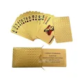 1 SET di carte in plastica PVC Carte da gioco con motivo drago dorato trasparente impermeabile Regalo creativo per la piscina in campeggio sulla spiaggia