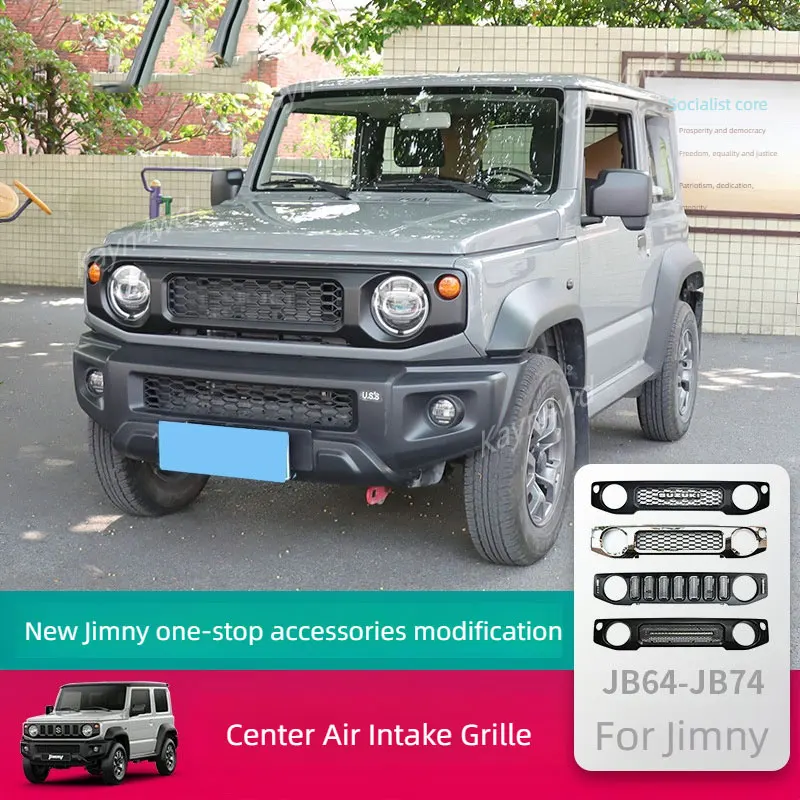 Off Road 4x4 Accessori esterni ABS Paraurti anteriore Griglia Mesh Griglie da corsa per Suzuki 2019-2025 3/5 porte Jimny JB64 JB74 JC74