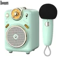 Divoom Fairy-OK Mini altoparlante Karaoke retrò con microfono funzione Karaoke con cambio vocale, Radio FM, scheda TF