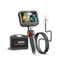 Periscopio articolato Ralcam a 2 vie 180 ° Telecamera per ispezione endoscopio da 8,5 mm Telecamera per tubi con schermo da 4,3 pollici Cavo semirigido con 10 luci a LED