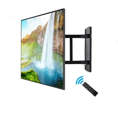 Electric TV Wall Bracket Smart Remote Control Extension Motorized Swivel TV Mount Full Motion