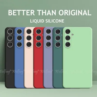 For Samsung Galaxy S25 FE Case Liquid Silicone Plain Rubber Funda Protector Case Galaxy S24 FE Cover Samsung S25 S24 S23 FE Case