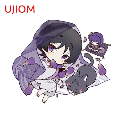 Ujiom 13cm x 11,1 cm kreative Wanderer Genshin Impact Wanda uf kleber niedlichen unschuldigen Jugend Posts Abziehbilder schönes Wohnzimmer Chambre Image