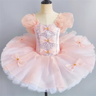 2024 neue Ballerina Fee Prom Party Kostüm Kinder Blau Pailletten Blumen Kleid Mädchen Dance Wear Image
