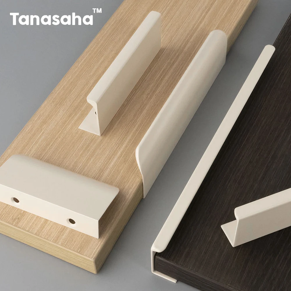 Schrankgriff aus Aluminium, gebogen, versteckter Griff, Küchenschrank, Kleiderschrank, Kommode, Möbel, Möbelbeschläge Image