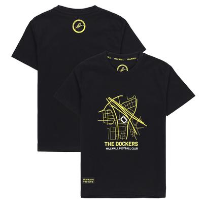 Millwall Dockers Koordinaten T-Shirt – Schwarz – Kinder Image