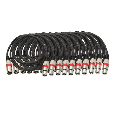 10pcs 3Pin 1.8m 5.9ft DMX Stage DJ Light Cable XLR Male to Female XLR Connector Adapter Wire Cord