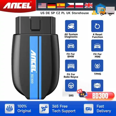 ANCEL BD300 OBD2 Bluetooth Scanner For BMW Car Code Reader ABS SRS EPB Oil Reset Automotive Scanner