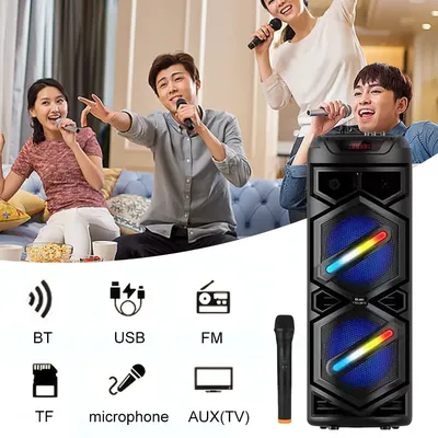 Bluetooth-Compatible Speaker Wireless Portable Speaker Subwoofer Stereo Loud Speaker Loud Boom Box