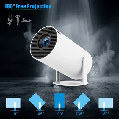 New Projector Android 11.0 160ANSI WiFi6 + BT5.0 HD 1280*720p 4K Portable wireless home outdoor