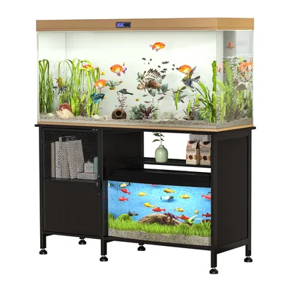 Fish Tank Stand, Aquarium Stand with Open Shelf, Heavy Duty Fish Tank Rack, Fish Tank Accessories,