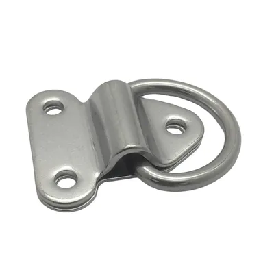 Folding Pad Eye Lashing D Ring High Polished Universal Marine Grade Tie Down Cleat for Ship Trailer