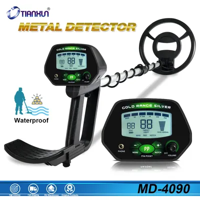 MD-4090 Metal Detector Professional Gold Digger LCD Treasure Hunter Pinpointer Underground Gold