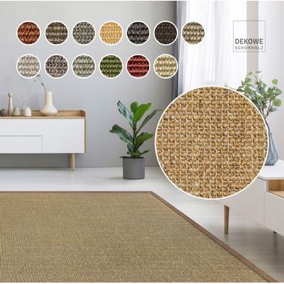 Sisalteppich DEKOWE "Mara S2 mit Bordüre", braun (haselnuss), B:80cm H:5mm L:150cm, Sisal, Teppiche, Flachgewebe, Material: 100% Sisal, Wohnzimmer, Kundenliebling Image