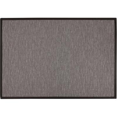 Teppich DEKOWE "Naturino Effekt", grau (anthrazit), B:120cm H:8mm L:170cm, Kunstfaser, Teppiche, Flachgewebe, Sisal-Optik, mit Bordüre, In- und Outdoor geeignet Image