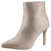 Stiefelette ANISTON SHOES, Damen, Gr. 36, beige, Velourslederimitat, Glitzer, elegant, Schuhe, Abendstiefelette mit Glitzersteinchen - NEUE KOLLEKTION