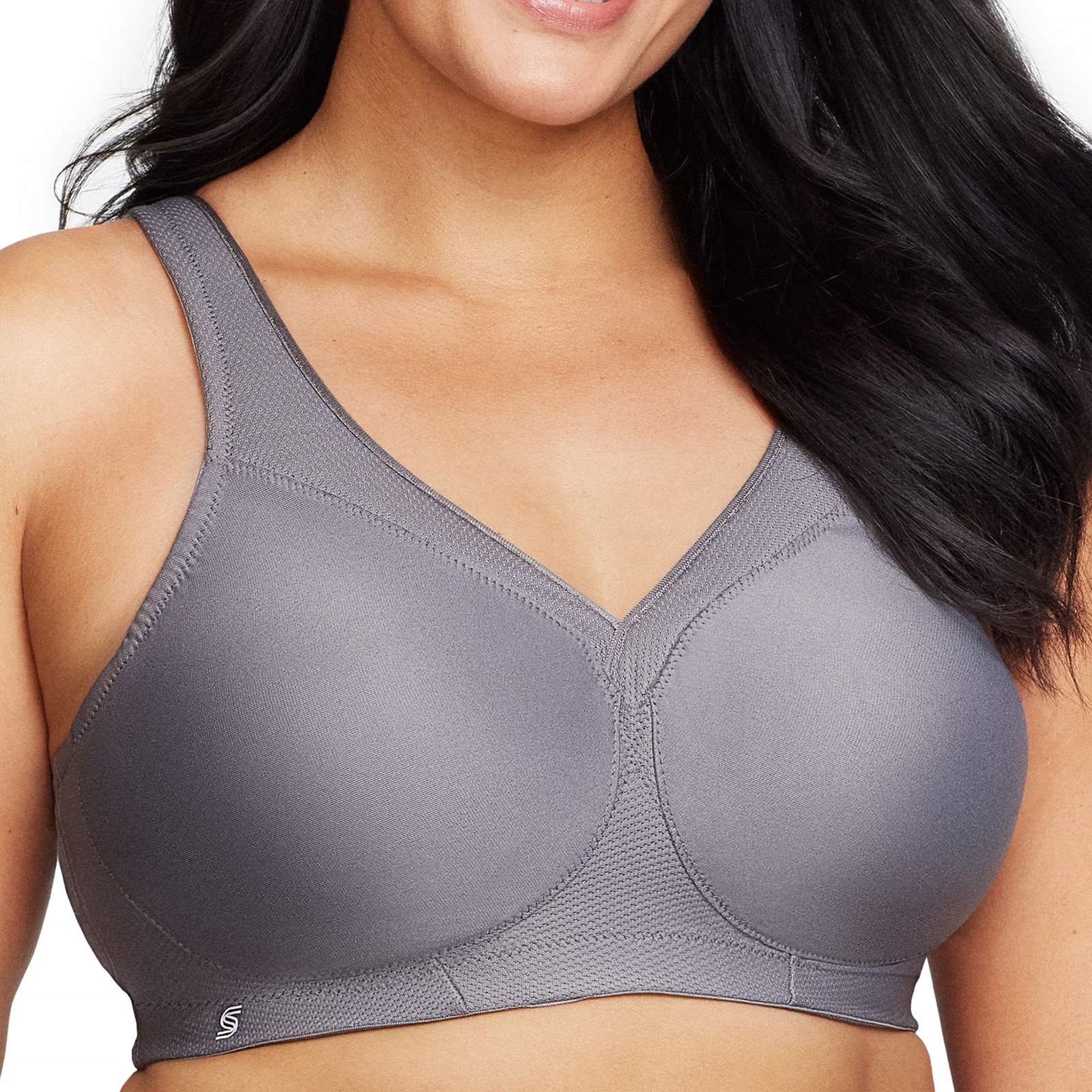 Glamorise MagicLift Seamless Sports Bra (Size 48-C) Grey, Polyester