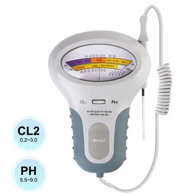 For Swimming Pool Aquarium Spa Chlorine Water Quality Tester 2 in 1 Chlorine Meter CL2 Measuring PH