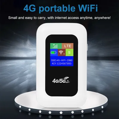 4G LTE Mobile WiFi Router with SIM Card Slot 150Mbps Pocket Wifi Hotspot 2100mAh Wireless Wifi Modem