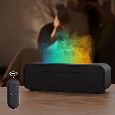 Colorful Flame Air Aroma Diffuser Humidifier Dynamic Fire Flame Sound Pickup Aromatherapy Diffuser for Home Office Room