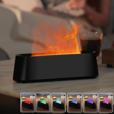 Colorful Flame Fire Diffuser Humidifier Essential Oil Aromatherapy Diffuser with Remote Control 300ml Large Ultra-Quiet Aroma Diffusers 7 Colors